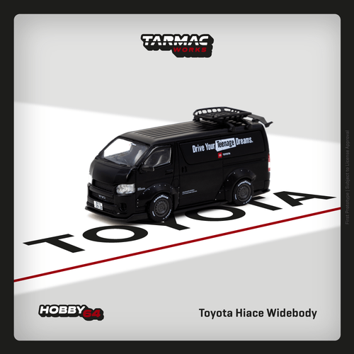 1/64 トヨタ ハイエース Hiace Widebody TOYOTA Toyota Hiace Widebody: Toyota, Black 1:64 Diecast Model