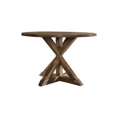 Best Master Kitchen+Dining Table 48''W 4-Seat Round Wood in Antique Natural Oak