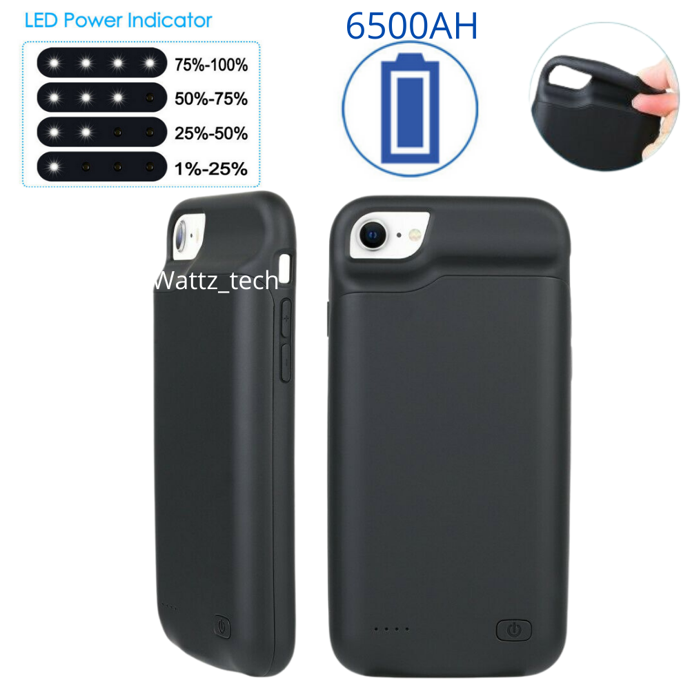 For iPhone 8 7 6 Plus SE External Battery Charger Case Power Bank Charging Cover