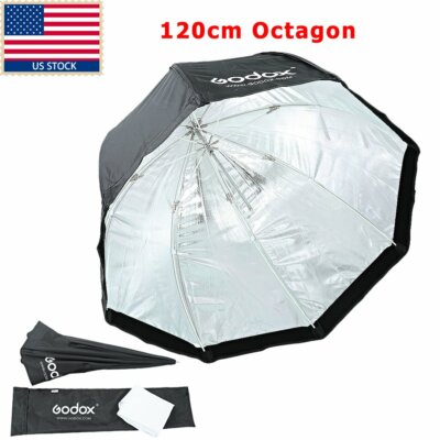 US GODOX 47'' 120cm Octagon Umbrella Softbox for Studio Flash Speedlite Universal