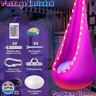 Light Up Kids Pod Swing Seat, Sensory Swing with 16 Colors Change and 4 Modes, Hanging Hammock Chair for Indoor and Outdoor (Pink)