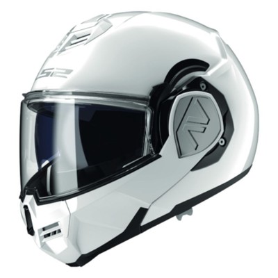 LS2 - Mens Advant Solid Modular Lightweight Motorcycle Helmets - Gloss White