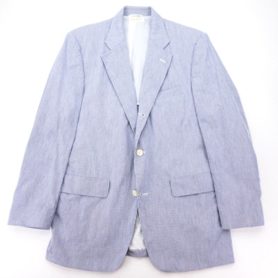BROOKS BROS vintage classic Ivy Style cotton blue & white stripe (approx 38 R)