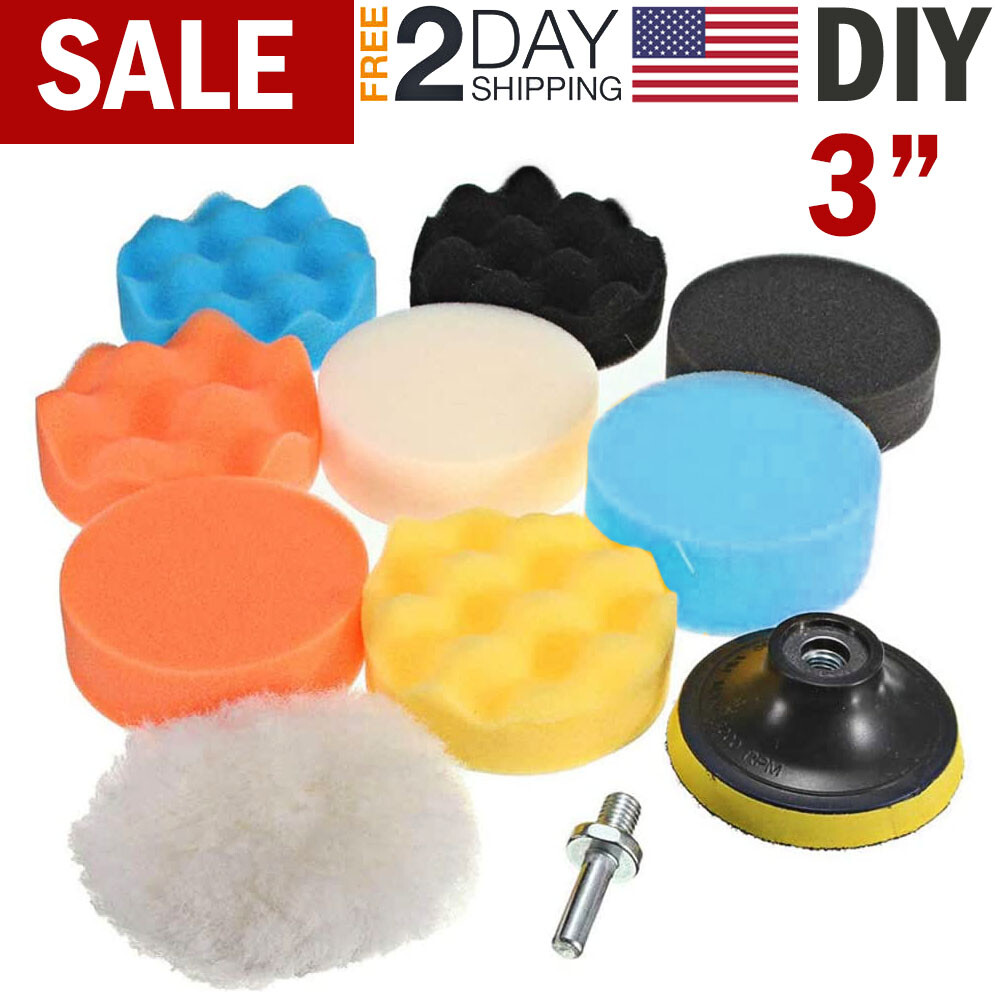 Car Buffing Pads Polishing Sponge Buffer Set Waxing Foam Polisher Kit