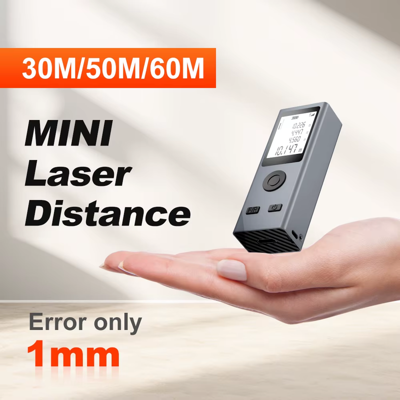 Mini Digital Distance Meter 30M 50M 60M Tape Build Measure Device Ruler Test Too