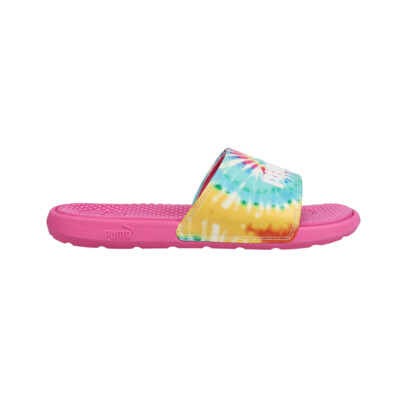 Повседневные босоножки Puma Cool Cat Tie Dye Bx Slide Youth для девочек розового цвета 38248001