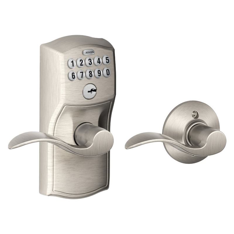 Details About Schlage Fe575 Cam 619 Acc Camelot Keypad Entry With Auto Lock And Accent Levers