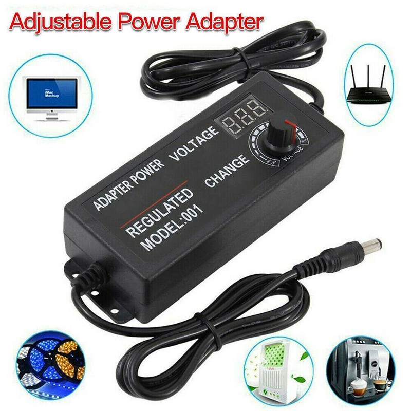 Variable Volt Adjustable Voltage Charger Variable 3-24V Power Supply Adapter