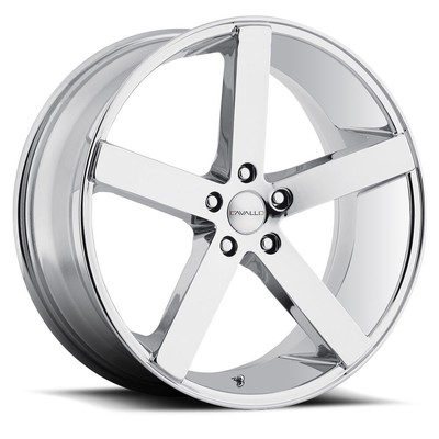 20x8.5 Cavallo CLV-5 Nano Chrome Wheel 5x112  (35mm)
