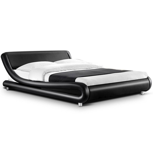 Artiss King Size Pu Leather Bed Frame Black Beds