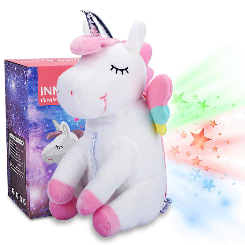 Unicorn Star Projector Night Light for Kids, Unicorn Stuffed Animal