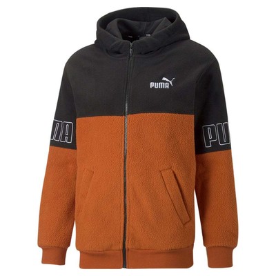 

Puma Power Winterized FullZip Hoodie Мужская коричневая повседневная верхняя одежда 67477464, Коричневый