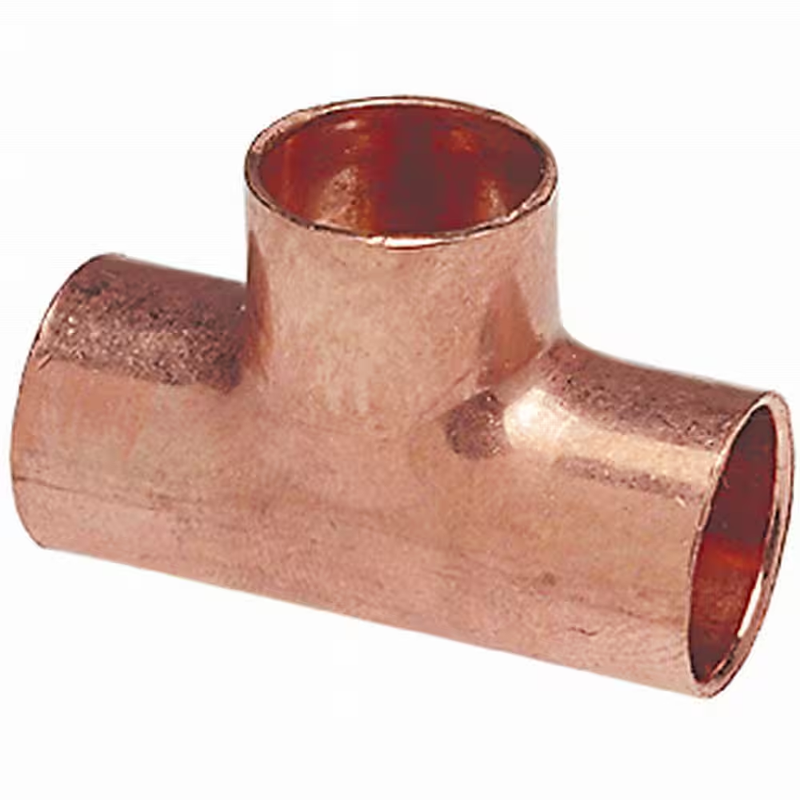 NIBCO Copper Tee 1 in Solder Pipe Fitting Plumbing Supply Line Connector NSF 61