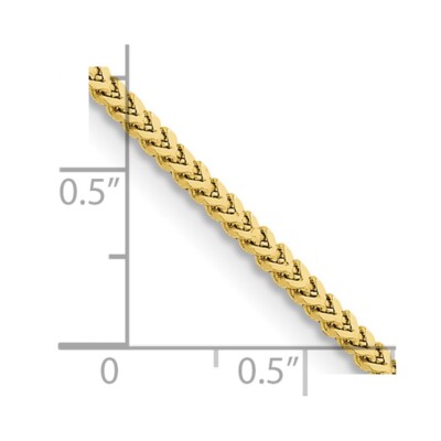 Pre-owned Superdealsforeverything Real 10kt Yellow Gold 2mm Franco Chain; 20 Inch; Lobster Clasp