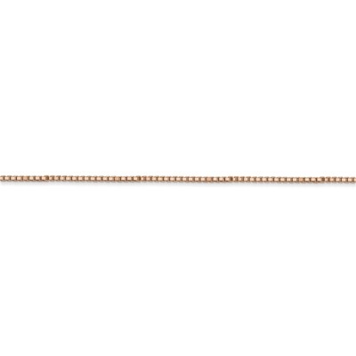 Pre-owned Superdealsforeverything Real 14kt Rose Gold 20 Inch 1mm Box Link With Lobster Clasp Chain; 20 Inch In Pink