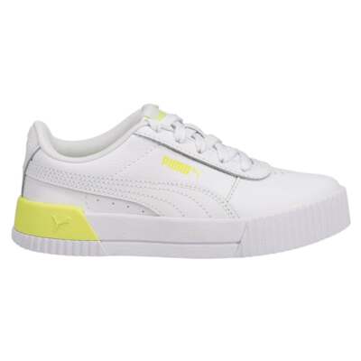 

Puma Carina L Lace Up Youth Boys Белые кроссовки Повседневная обувь 370678-35, Белый, Puma Carina L Lace Up Youth