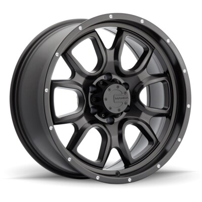 MAMBA M19 Rim 17X9 6X139.7 Offset -12 Matte Black / Drill Holes (Quantity of 1)