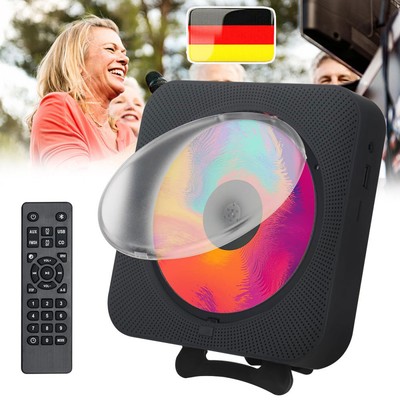 Tragbarer CD Player Bluetooth HiFi Lautsprechern FM Radio Fernbedienung Player