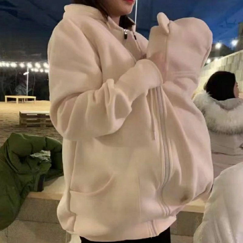 Maternity Jacket Kangaroo Winter Casual Hooded Baby Carrier  Pregnancy Sweater