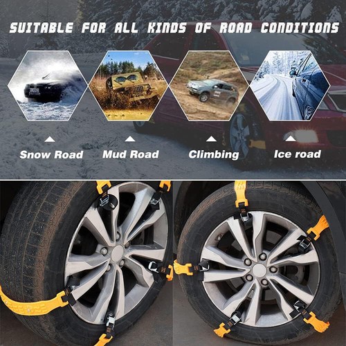 10Pcs Wheel Tire Snow Chains For Car Truck Anti-skid Emergency Winter Universal