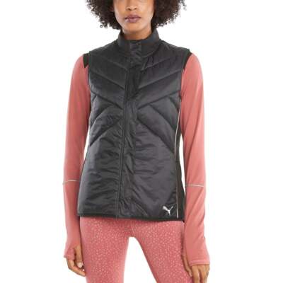 

Puma Run Elevated Padded Full Zip Vest Женская черная повседневная спортивная верхняя одежда 52, Черный, Puma Run Elevated Padded Full Zip Vest