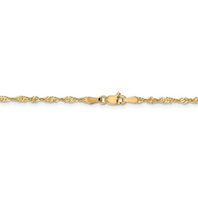 Pre-owned Superdealsforeverything Real 14kt Yellow Gold 1.9mm Singapore Chain; 18 Inch; Lobster Clasp