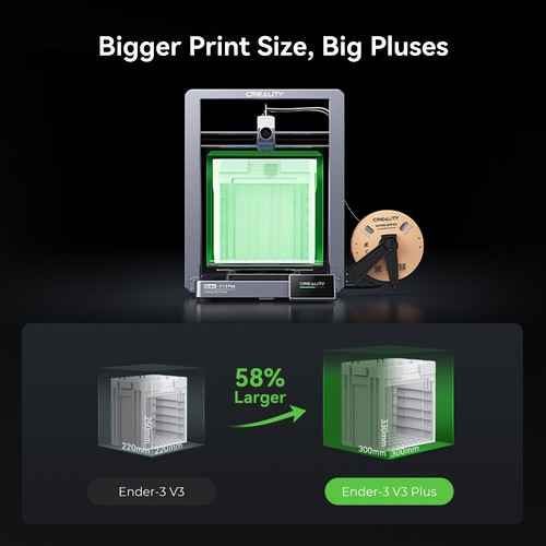 Creality Ender 3 V3 Plus 3D Printer 600mm/s High-Speed 300*300*330mm Print Size