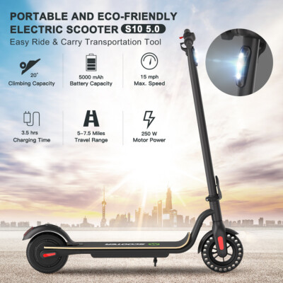MEGAWHEELS S10 FOLDING KICK ELECTRIC SCOOTER 250W ALUMINUM URBAN ADULT...