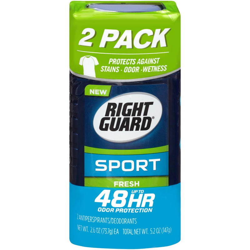 Right Guard Sport Antiperspirant & Deodorant Invisible Solid for Men, Fresh, 2.6