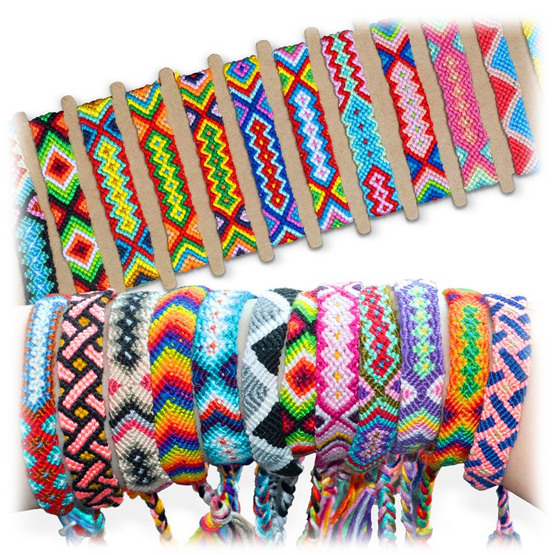 Woven Friendship Bracelets Handmade Braided Rope Wrist String Chain 10pcs