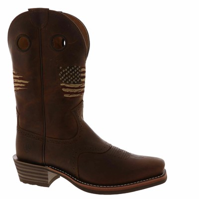 

Мужские ботинки Ariat Roughstock Patriot Boot, Distressed brown/flag
