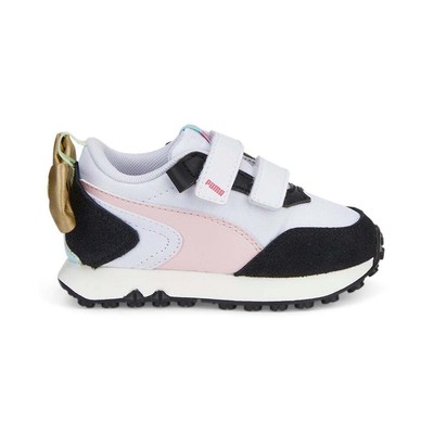 

Puma Rider Fv Bow Slip On Toddler Girls Розовые кроссовки Повседневная обувь 38788001, Розовый, Puma Rider Fv Bow Slip On Toddler