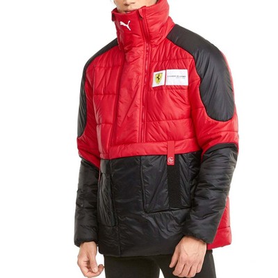 

Puma Scuderia Ferrari Race Statement Padded Jacket Mens Half Zip Jacket Black Casual At, Черный, Puma Scuderia Ferrari Race Statement Padded Half Zip Jacket