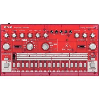 Behringer RD-6 Classic Analog Drum Machine Strawberry