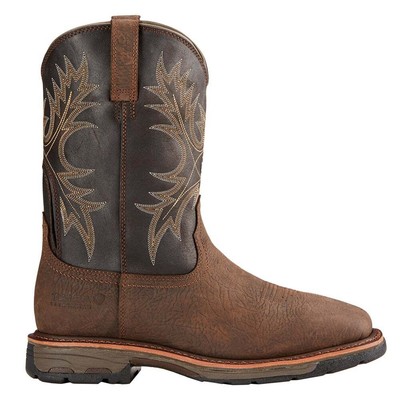 

Ariat Workhog 11-дюймовая водонепроницаемая рабочая мужская коричневая рабочая обувь с мягким носком 100, Коричневый, Ariat Workhog 11 Inch Waterproof Soft Toe Work