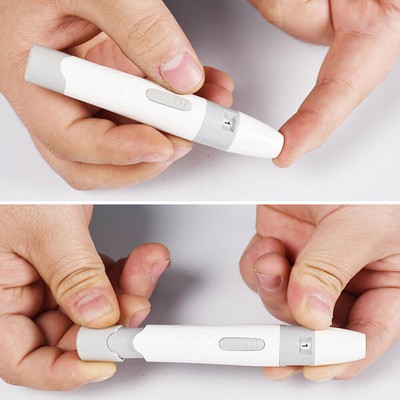 Lancet Pen Adjustable Depth Blood Sampling Glucose Test Pen  Lancing Device