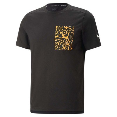 

Puma Open Road Graphic Crew Neck Short Sleeve Athletic T-Shirt Mens Black Casual, Черный, Puma Open Road Graphic Crew Neck Short Sleeve Athletic T-Shirt