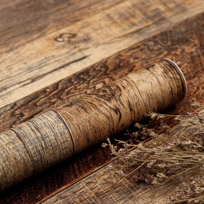 Brown Wood Grain Wallpaper Peel and Stick Contact Paper Self Adhesive Countertop