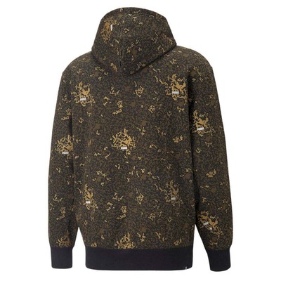 

Puma Brand Love Metallic Aop Pullover Hoodie Mens Black Casual Outerwear 5361160, Черный