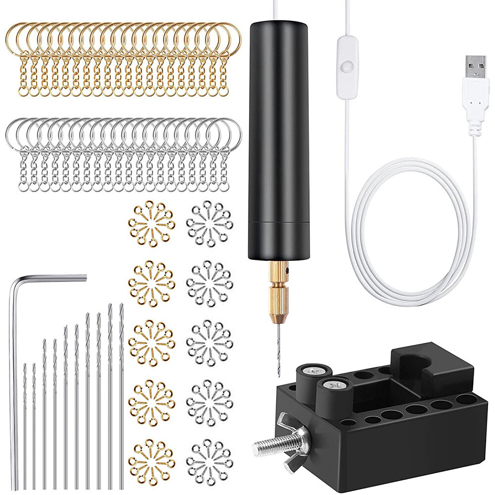 Electric Hand Drill USB Jewelry Drill Set DIY Jewelry Pendant Making Craft Tools