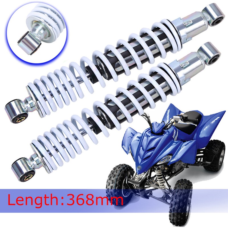 Pair Front Shocks Absorbers White Spring For Yamaha Banshee 350