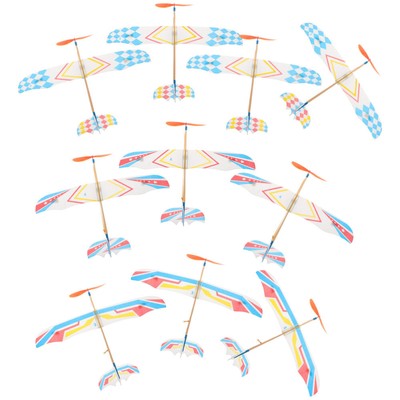 10 Pcs Free Flight Model Airplanes Flying Glider Sky Toy Kids Toys