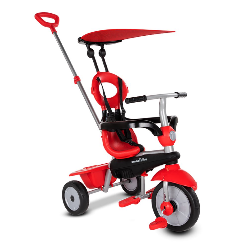 Smartrike Zoom 4 in 1 Baby Toddler Trike Tricycle Toy for 15 to 36 Months, Red