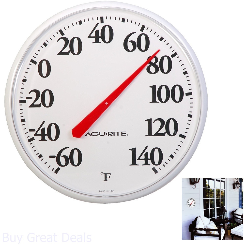 Patio Thermometer Round Outdoor Best Large Garden Numbers High Low