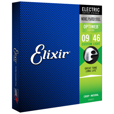 Elixir OPTIWEB Nickel Electric   19027 Custom Light .009-.046