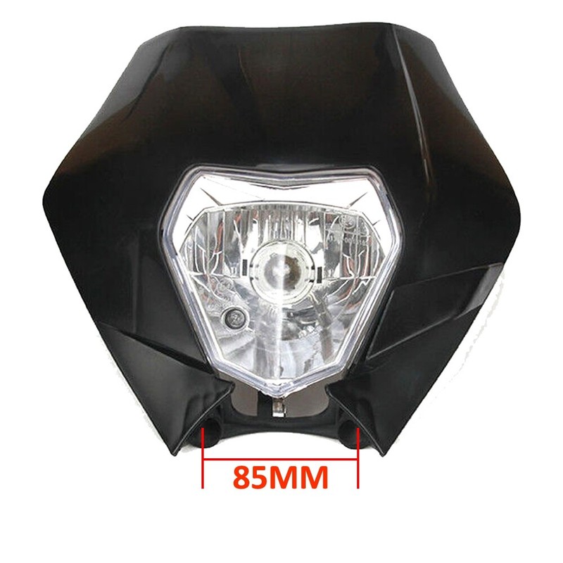 Black REC REG Headlight For KTM 125 200 250 300 EXC 450 400 ENDURO MX TRAIL BIKE