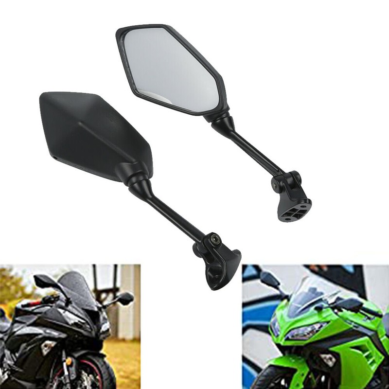 スモミラV3 Left+Right Rear View Side Mirror Fit For Kawasaki Ninja ZX6R