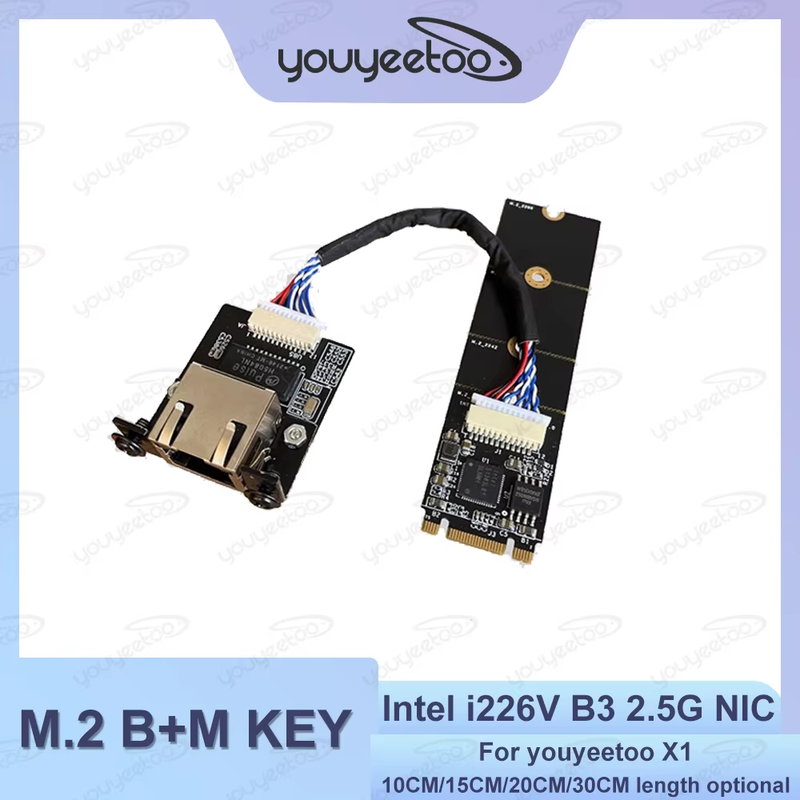 M.2 B and M Intel i226 Customize 2.5G Ethernet Server NIC for X1 M.2 B-Key and