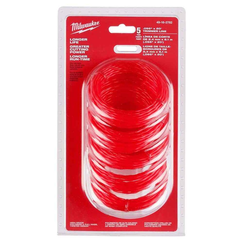 Weed Wacker String Milwaukee Red Twisted Grass Trimmer Edger Line Donut Spool