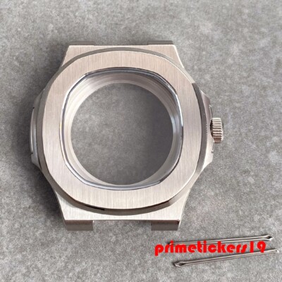 Fit NH35 NH36 Wristwatch Parts Square Steel Watch Case Silicone Band Sapphire